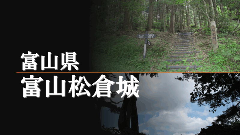 越中松倉城の山上の風景写真