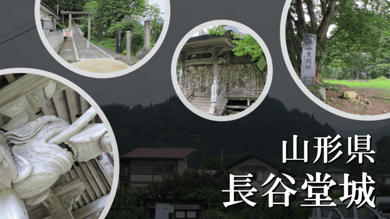 長谷堂城の遠景