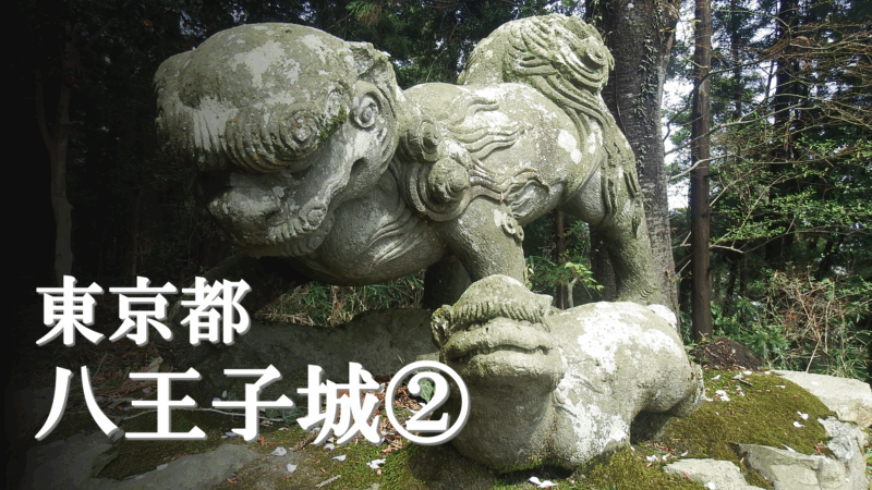 山麓から見上げる八王子城跡の山並み