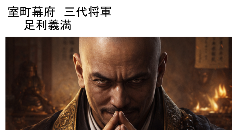 室町幕府三代将軍・足利義満の肖像（イメージ）