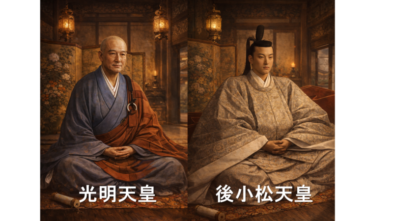 室町幕府方の武士団を表現した想定イメージ。北朝勢力の軍装と隊列