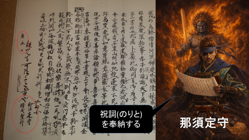 供養塔と周囲の石造遺構