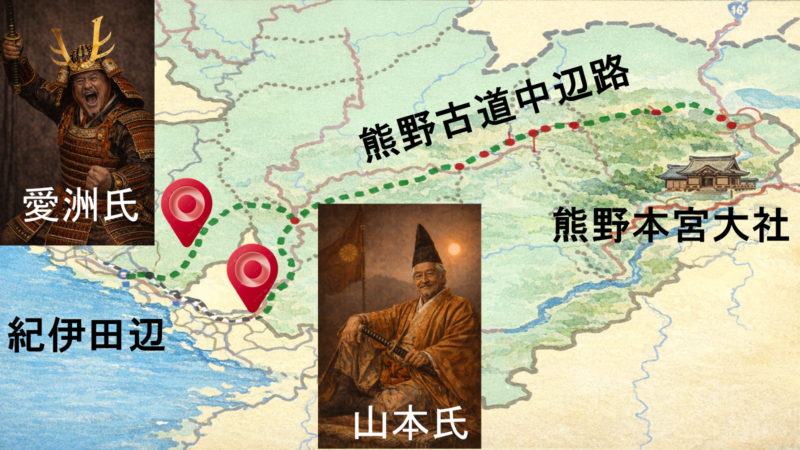 在地武士団の活動領域を示す風景