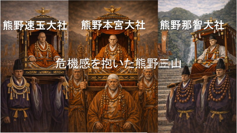 在地勢力と守護勢の関係が不安定化する局面を示す図