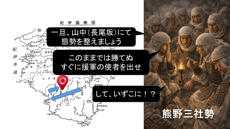 返答を迫る交渉の局面を示す図。圧力が強まる場面