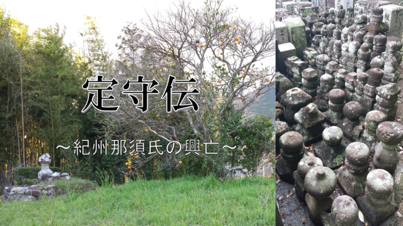 城跡中心部から熊野山地の山並みを望む眺望。尾根城から広がる紀伊山地の景観