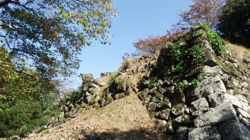 南西側に残る高石垣