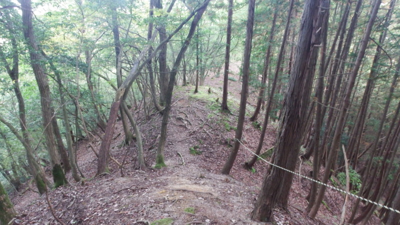 急斜面区間の足元