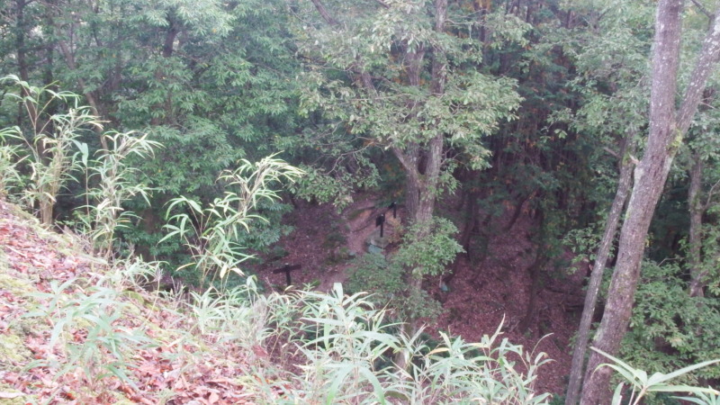 見下ろしできる要所の斜面