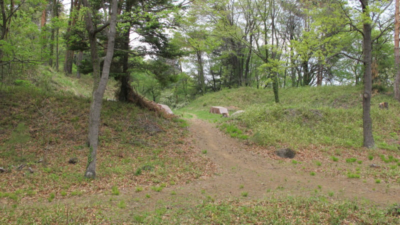 新府城跡 本丸周辺の地形と内部構成