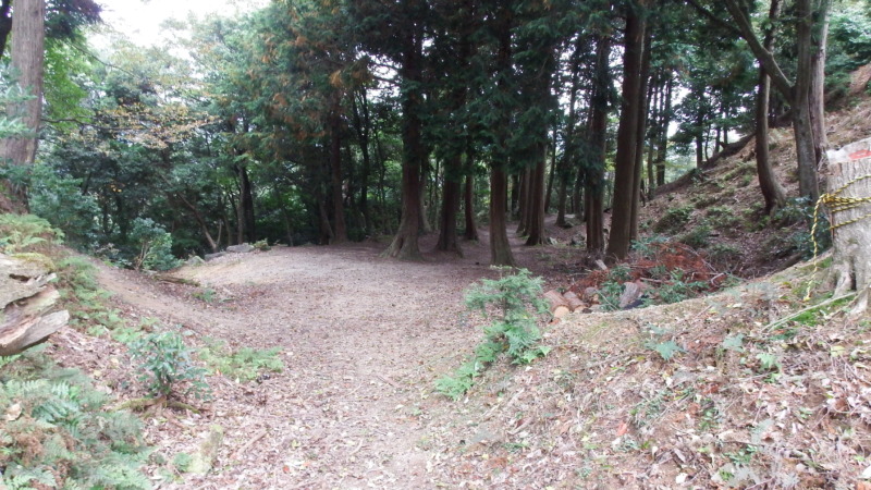 千畳敷曲輪の裏側と地形