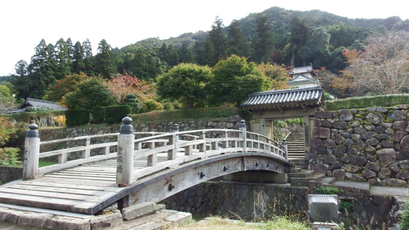 出石城全体の眺めと城下町